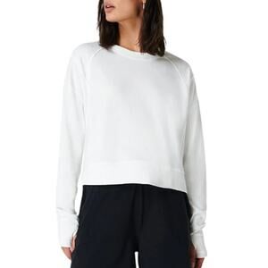 Sweaty Betty After Class Crop Sweatshirt in Lily White – EUC Size Medium